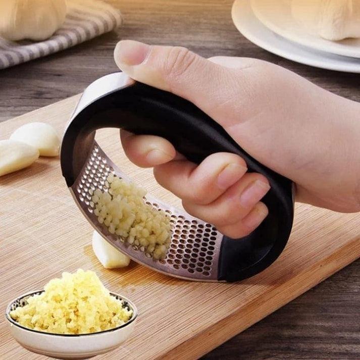 Ergonomic Stainless Steel Garlic Press - 1 Pc, Easy to Use & Durable