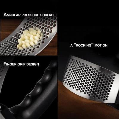 Ergonomic Stainless Steel Garlic Press - 1 Pc, Easy to Use & Durable