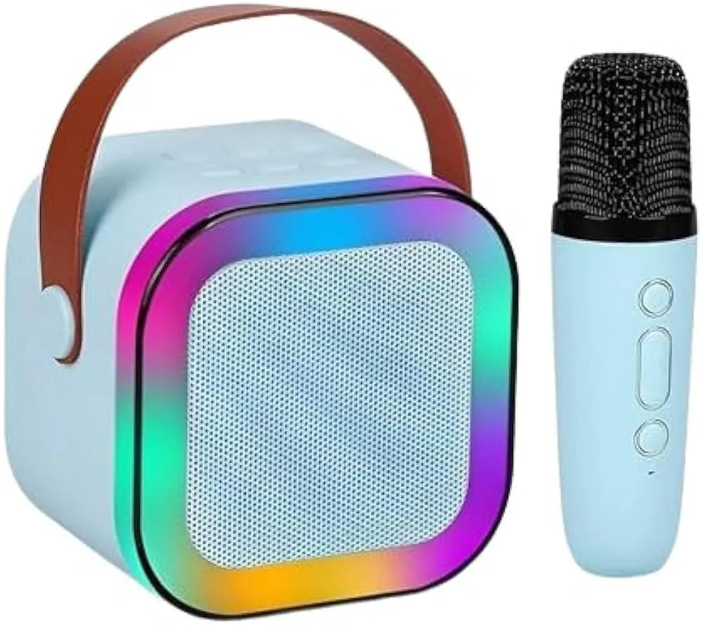 Portable Pink LED Wireless Speaker - 1 Pcs with Super Bass and Bluetooth Connectivity