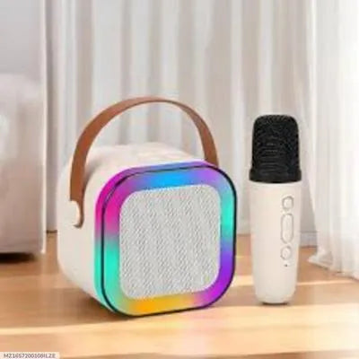 Portable Pink LED Wireless Speaker - 1 Pcs with Super Bass and Bluetooth Connectivity