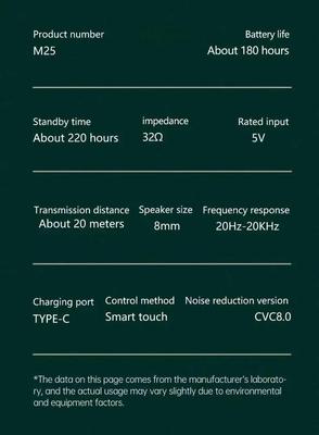 Multicolor Long-Lasting Battery With Fast Charge 25 Earbuds