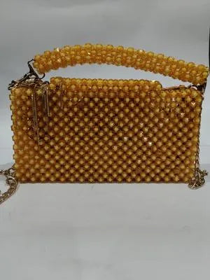 Women's Plastic Beaded Hand Bag