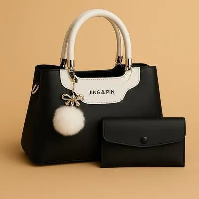 Women's Rexine Plain Hand Bag Set