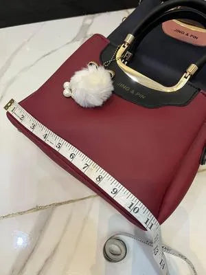 Women's Rexine Plain Hand Bag Set