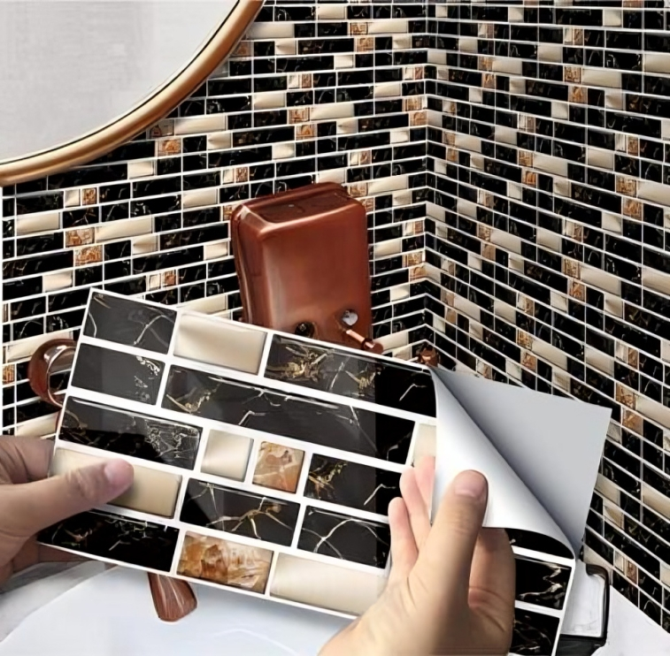 100 Pcs Self Adhesive Wall Tile Sticker